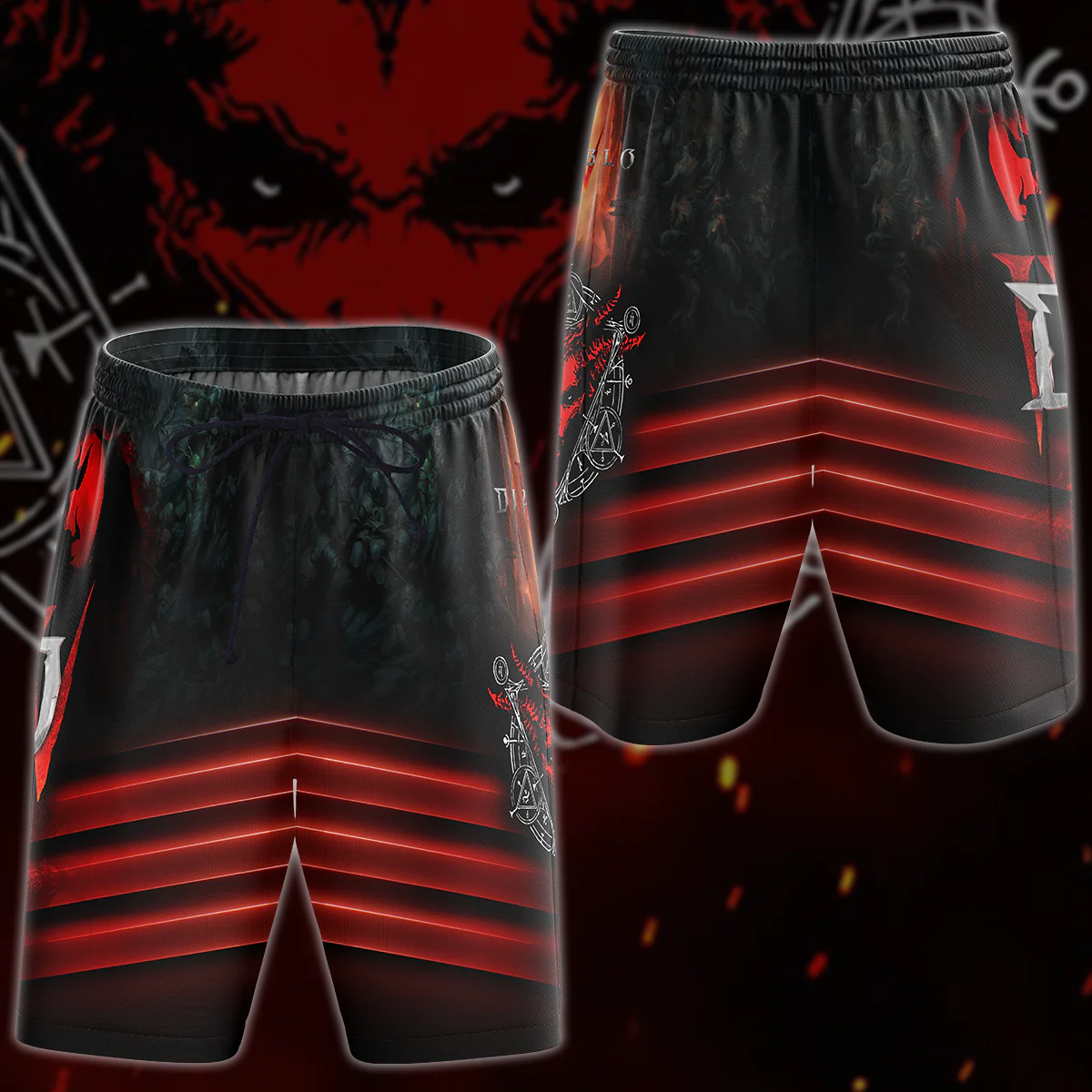 Diablo IV Video Game 3D All Over Printed T-shirt Tank Top Zip Hoodie Pullover Hoodie Hawaiian Shirt Beach Shorts Jogger - Image 9