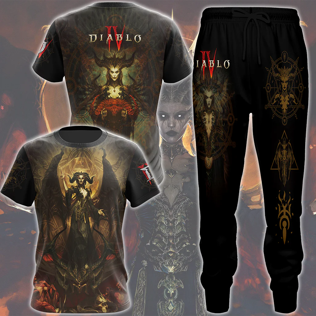 Diablo IV Video Game All Over Printed T-shirt Tank Top Zip Hoodie Pullover Hoodie Hawaiian Shirt Beach Shorts Joggers - Image 10