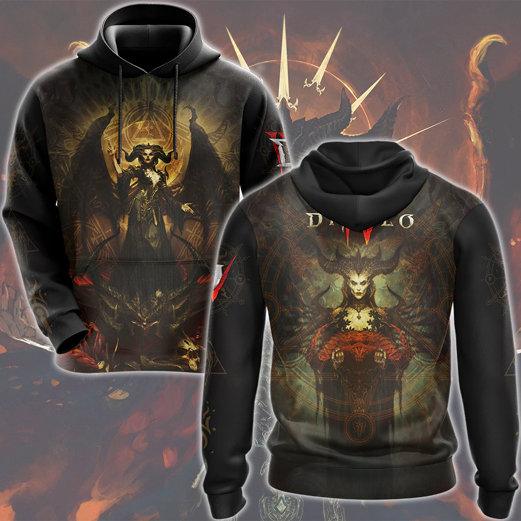 Diablo IV Video Game All Over Printed T-shirt Tank Top Zip Hoodie Pullover Hoodie Hawaiian Shirt Beach Shorts Joggers - Image 3