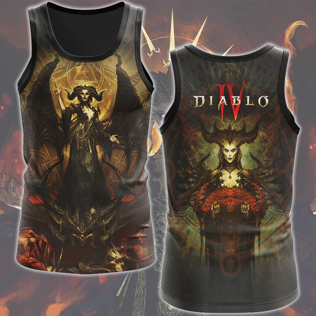 Diablo IV Video Game All Over Printed T-shirt Tank Top Zip Hoodie Pullover Hoodie Hawaiian Shirt Beach Shorts Joggers - Image 4