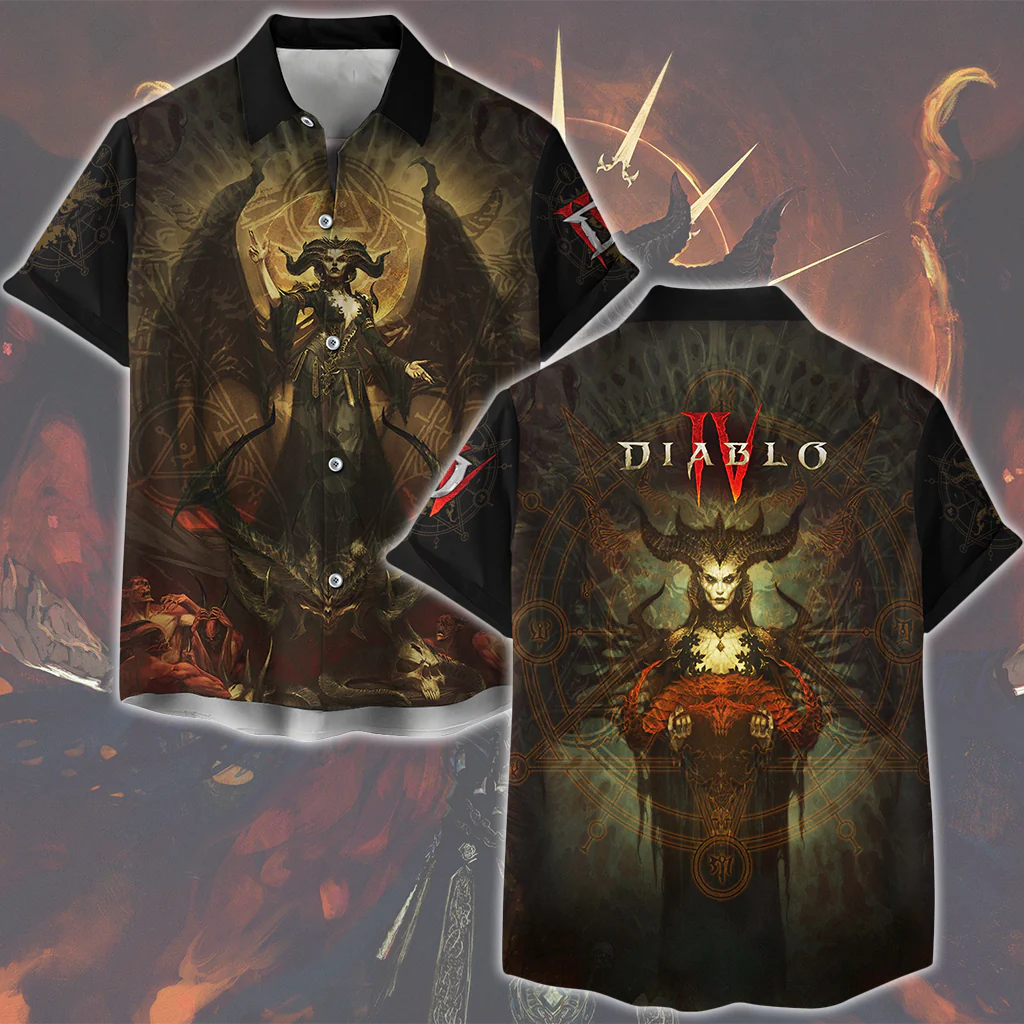 Diablo IV Video Game All Over Printed T-shirt Tank Top Zip Hoodie Pullover Hoodie Hawaiian Shirt Beach Shorts Joggers - Image 5