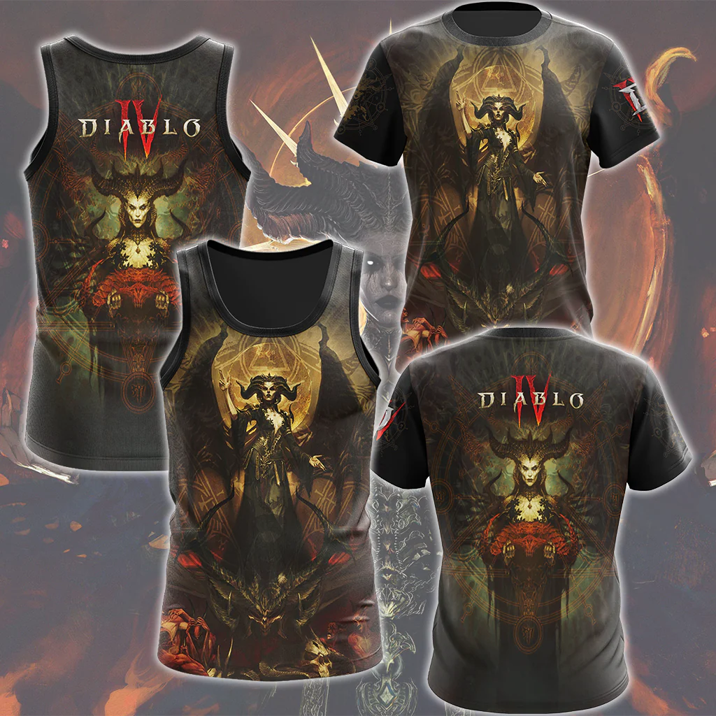 Diablo IV Video Game All Over Printed T-shirt Tank Top Zip Hoodie Pullover Hoodie Hawaiian Shirt Beach Shorts Joggers - Image 8