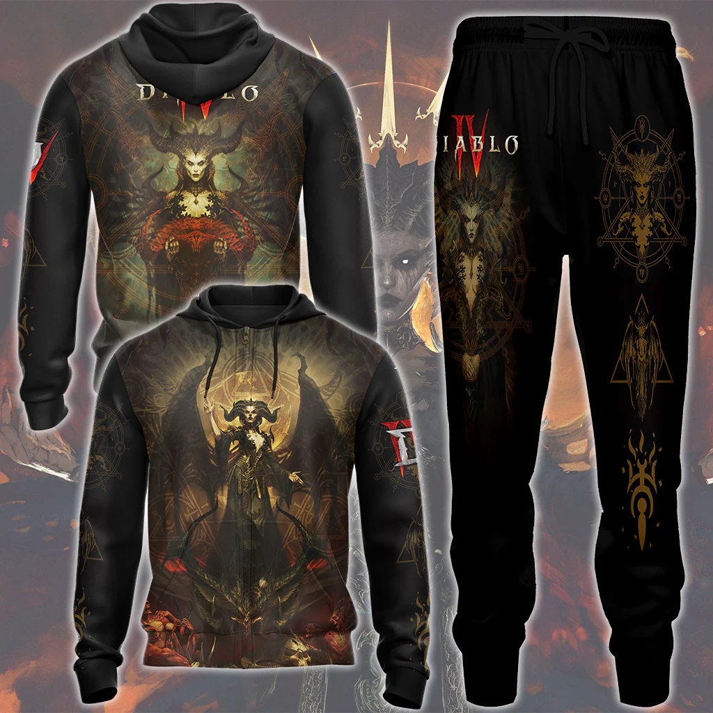 Diablo IV Video Game All Over Printed T-shirt Tank Top Zip Hoodie Pullover Hoodie Hawaiian Shirt Beach Shorts Joggers - Image 9