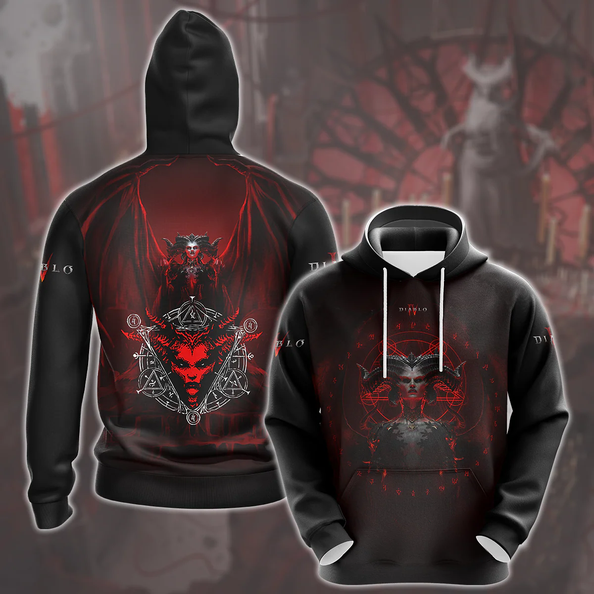 Diablo IV Video Game All Over Printed T-shirt Tank Top Zip Hoodie Pullover Hoodie Hawaiian Shirt Beach Shorts Joggers - Image 3