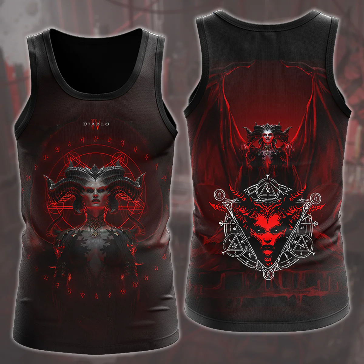 Diablo IV Video Game All Over Printed T-shirt Tank Top Zip Hoodie Pullover Hoodie Hawaiian Shirt Beach Shorts Joggers - Image 4