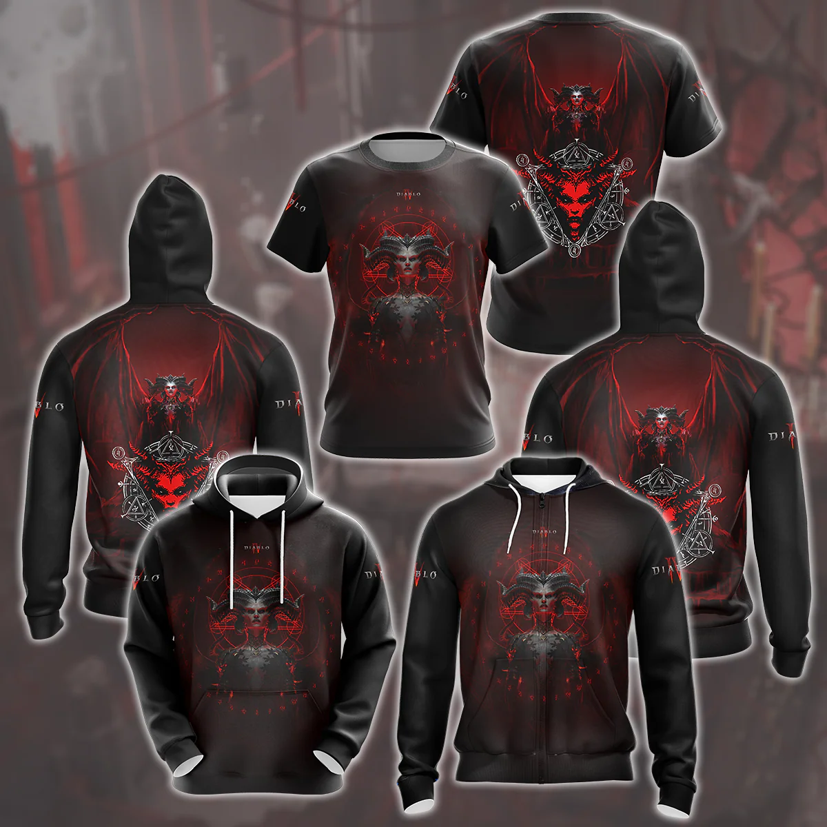 Diablo IV Video Game All Over Printed T-shirt Tank Top Zip Hoodie Pullover Hoodie Hawaiian Shirt Beach Shorts Joggers - Image 9