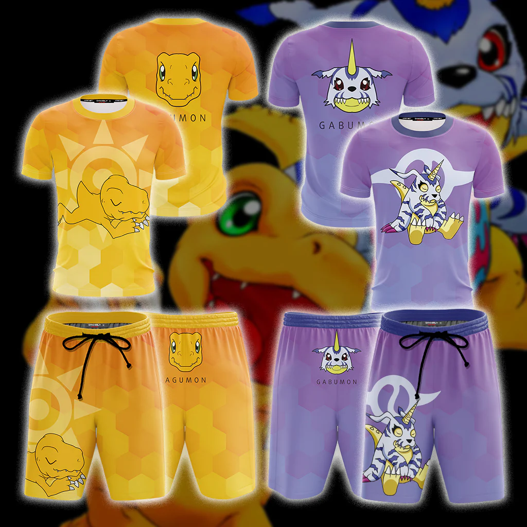 Digimon - Gabumon New Style Unisex 3D Beach Shorts - Image 4