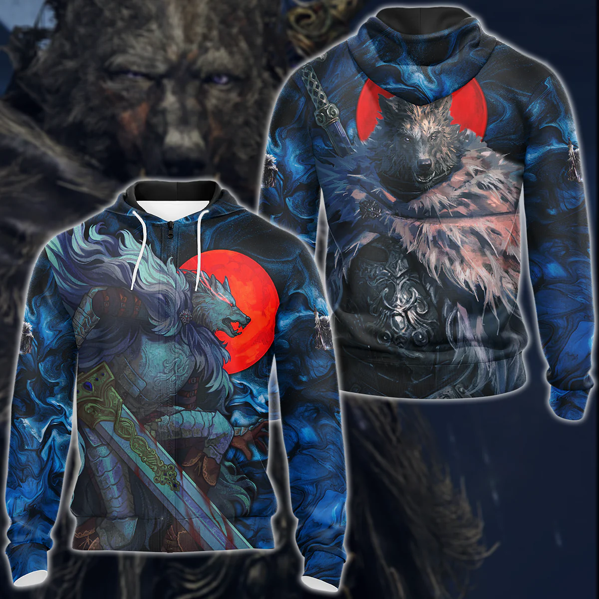 Elden Ring Blaidd Video Game 3D All Over Print T-shirt Tank Top Zip Hoodie Pullover Hoodie Hawaiian Shirt Beach Shorts Jogger - Image 3