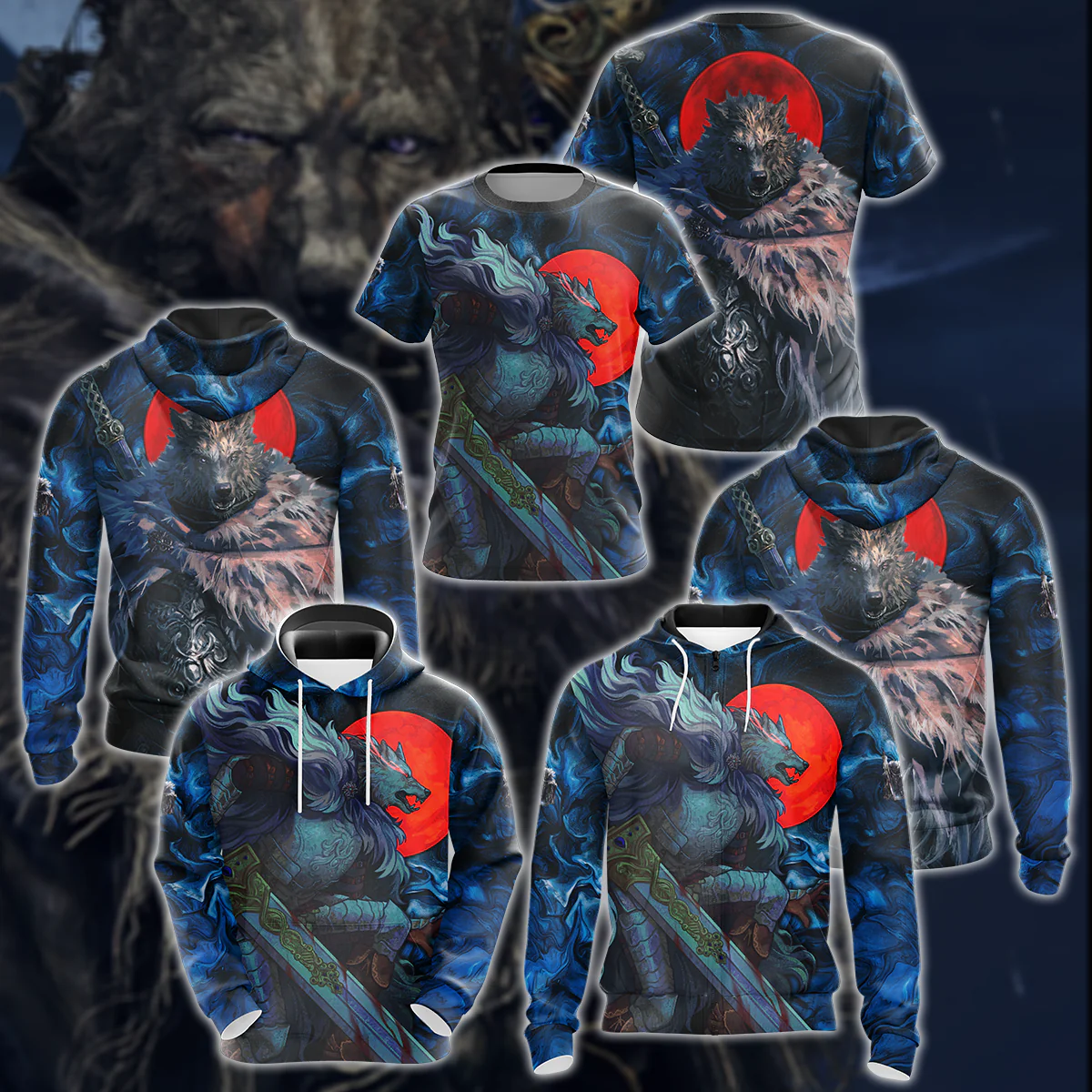 Elden Ring Blaidd Video Game 3D All Over Print T-shirt Tank Top Zip Hoodie Pullover Hoodie Hawaiian Shirt Beach Shorts Jogger - Image 9