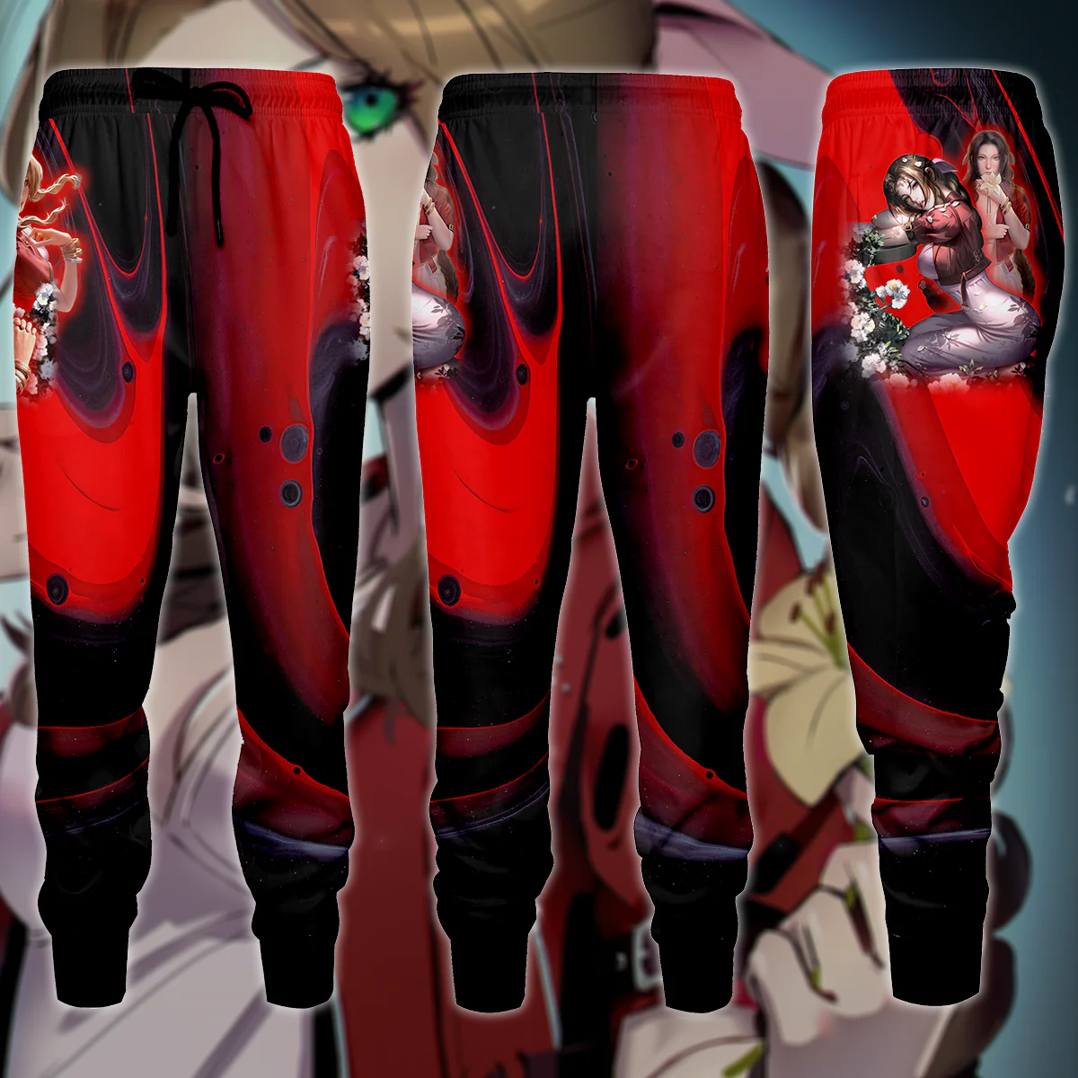 Final Fantasy VII Aerith Gainsborough Video Game 3D All Over Print T-shirt Tank Top Zip Hoodie Pullover Hoodie Hawaiian Shirt Beach Shorts Jogger - Image 8