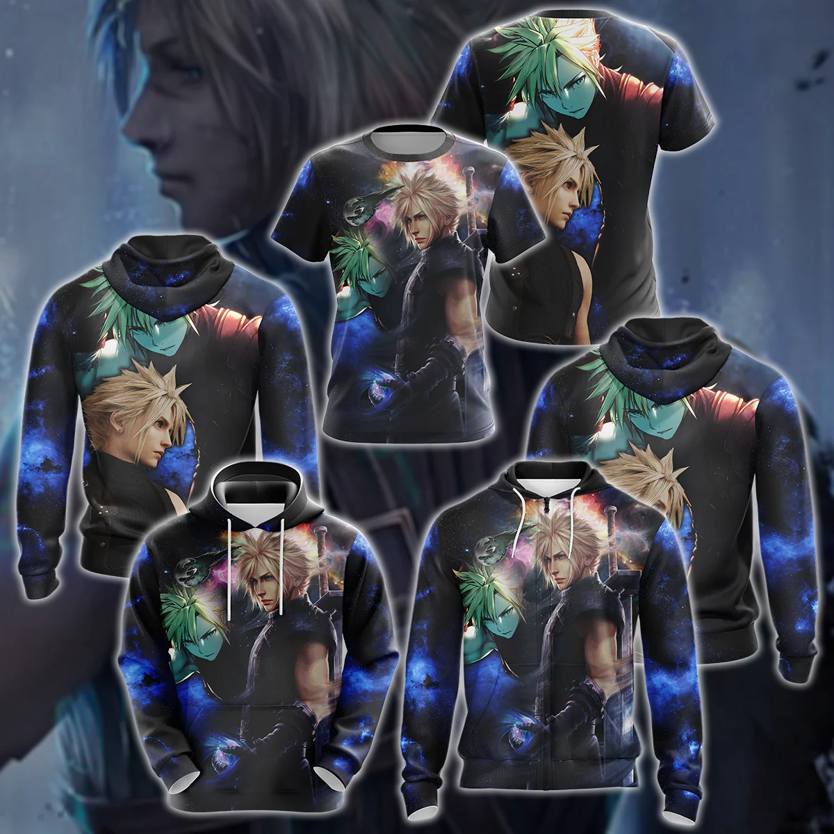 Final Fantasy VII Tidus Video Game 3D All Over Print T-shirt Tank Top Zip Hoodie Pullover Hoodie Hawaiian Shirt Beach Shorts Jogger - Image 6
