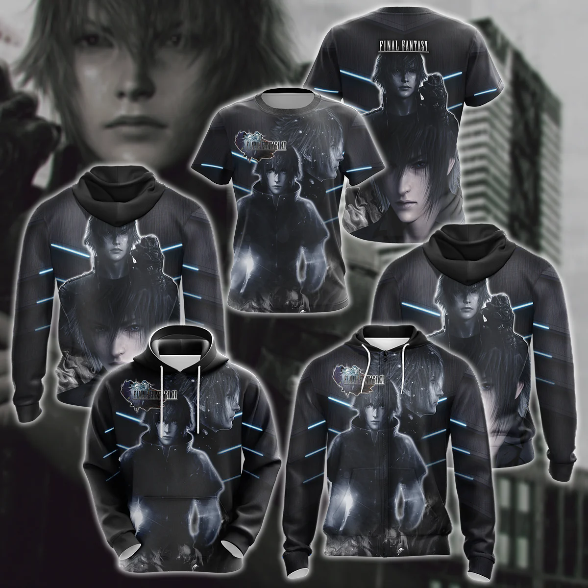 Final Fantasy XV Video Game 3D All Over Print T-shirt Tank Top Zip Hoodie Pullover Hoodie Hawaiian Shirt Beach Shorts Jogger - Image 5