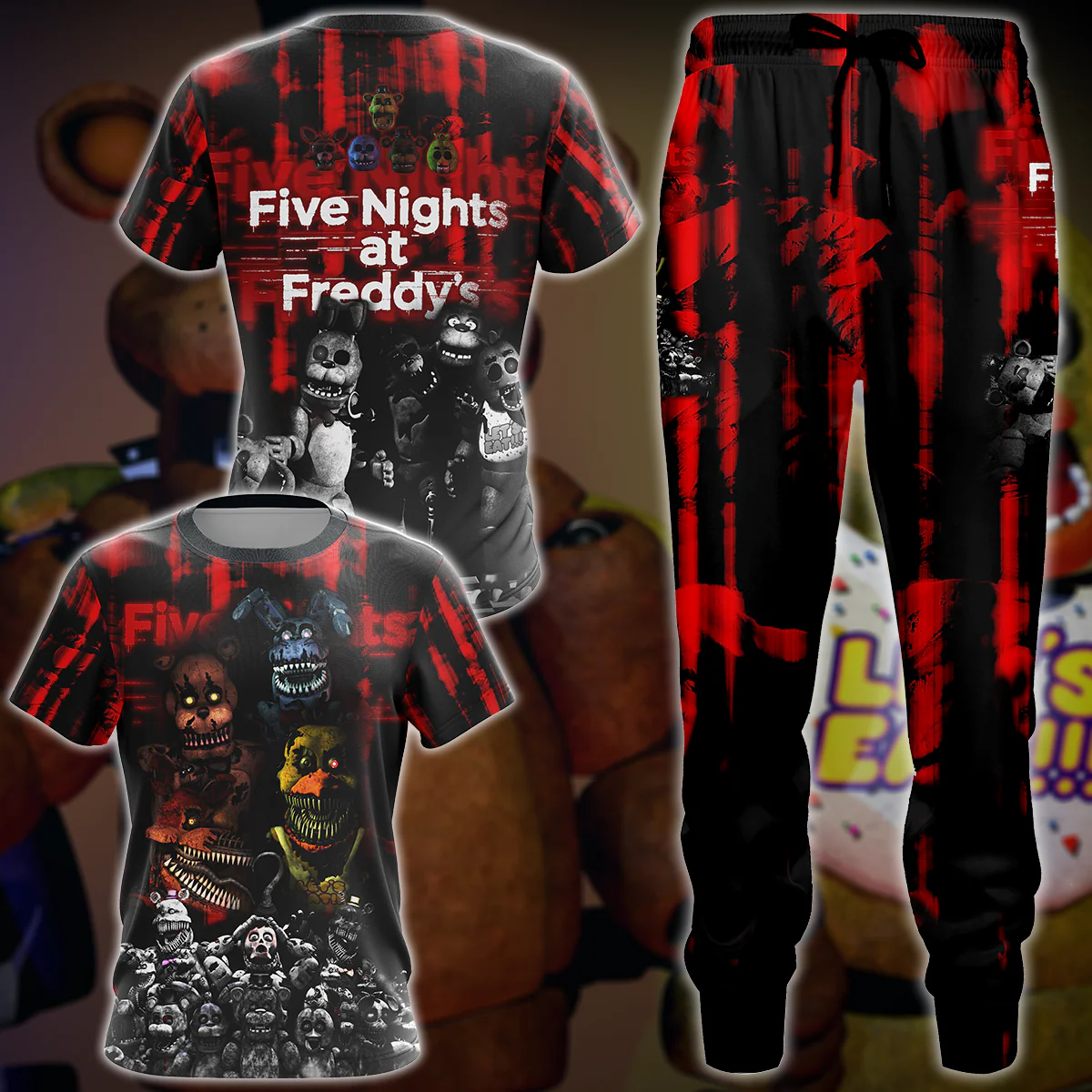 Five Nights At Freddy's Video Game 3D All Over Print T-shirt Tank Top Zip Hoodie Pullover Hoodie Hawaiian Shirt Beach Shorts Jogger - Image 6