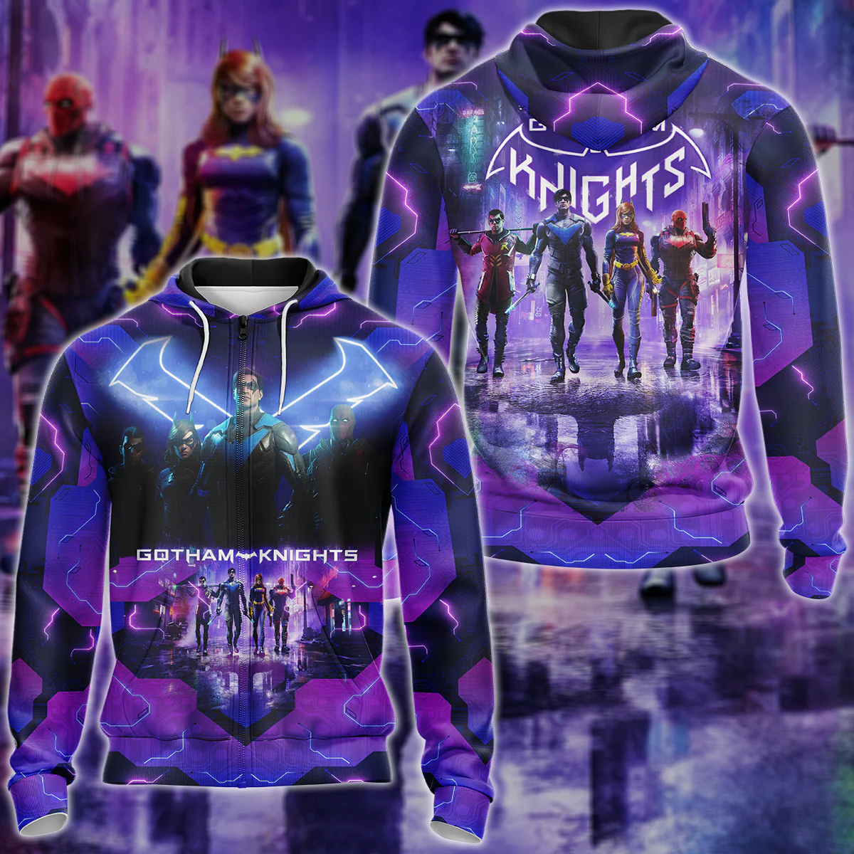 Gotham Knights 2022 Video Game 3D All Over Print T-shirt Tank Top Zip Hoodie Pullover Hoodie Hawaiian Shirt Beach Shorts Jogger - Image 3