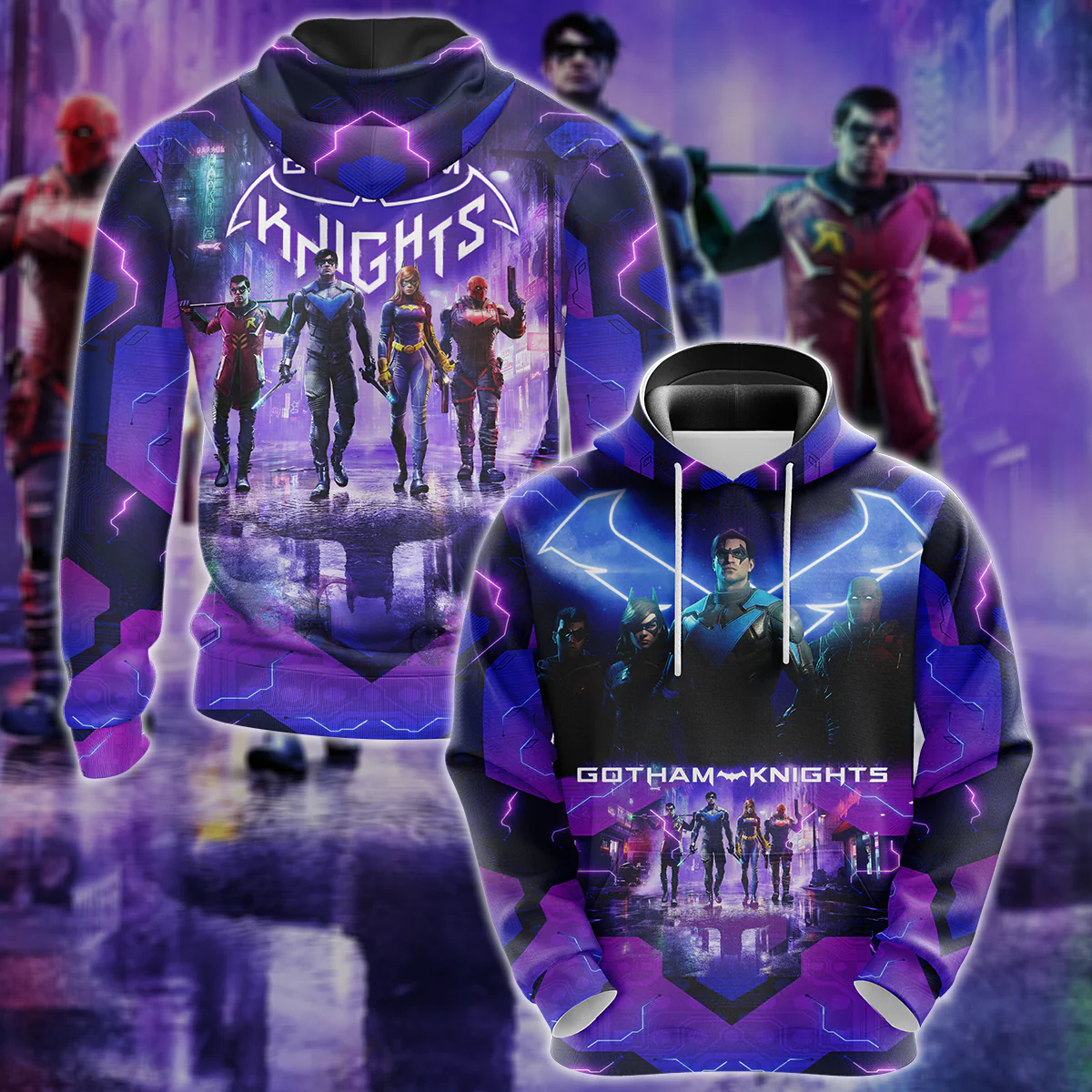 Gotham Knights 2022 Video Game 3D All Over Print T-shirt Tank Top Zip Hoodie Pullover Hoodie Hawaiian Shirt Beach Shorts Jogger - Image 4