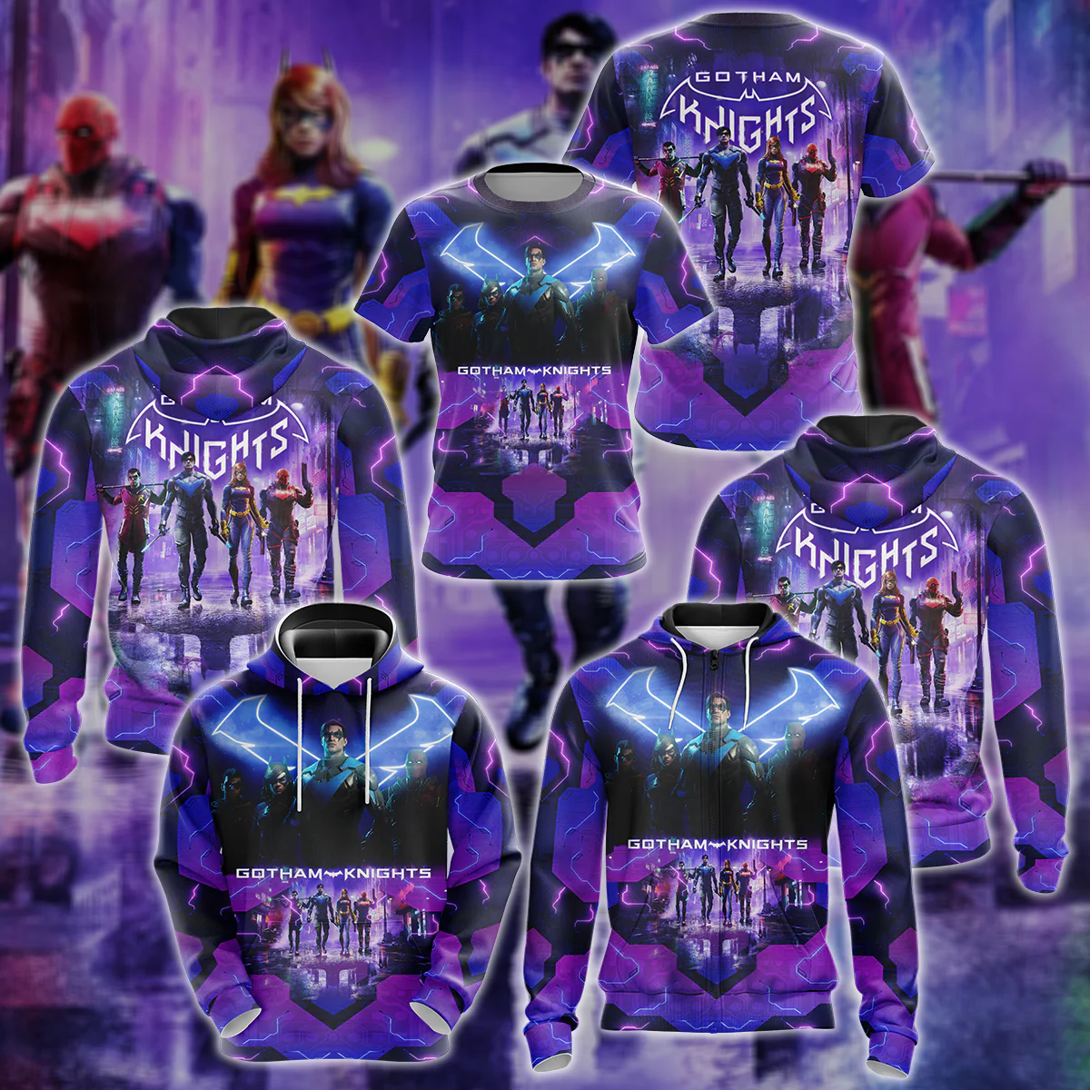 Gotham Knights 2022 Video Game 3D All Over Print T-shirt Tank Top Zip Hoodie Pullover Hoodie Hawaiian Shirt Beach Shorts Jogger - Image 9