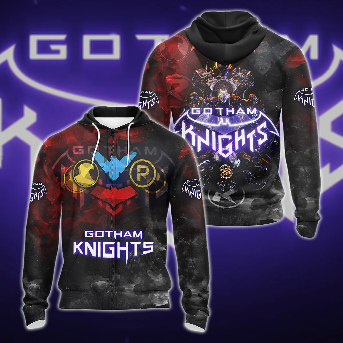 Gotham Knights 3D All Over Print T-shirt Tank Top Zip Hoodie Pullover Hoodie Hawaiian Shirt Beach Shorts Jogger - Image 5