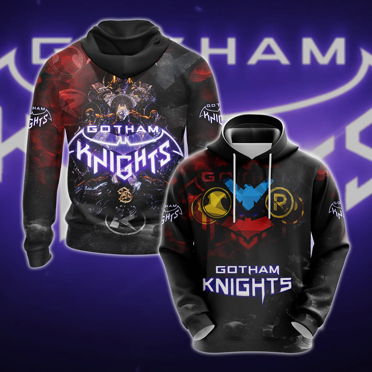 Gotham Knights 3D All Over Print T-shirt Tank Top Zip Hoodie Pullover Hoodie Hawaiian Shirt Beach Shorts Jogger - Image 6