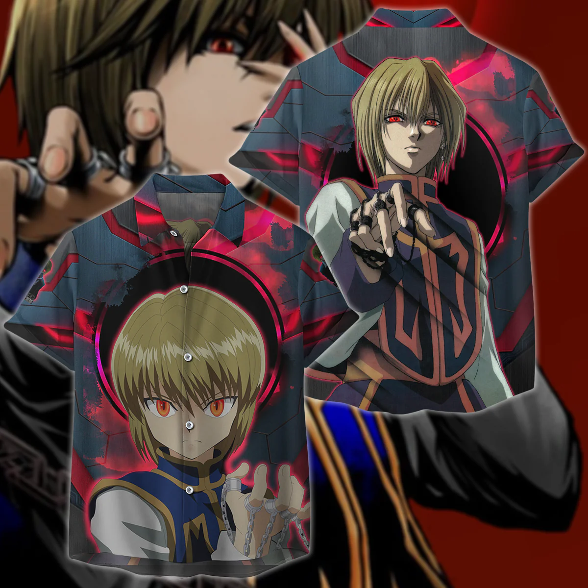 Hunter x Hunber Kurapika 3D All Over Print T-shirt Tank Top Zip Hoodie Pullover Hoodie Hawaiian Shirt Beach Shorts Jogger - Image 4