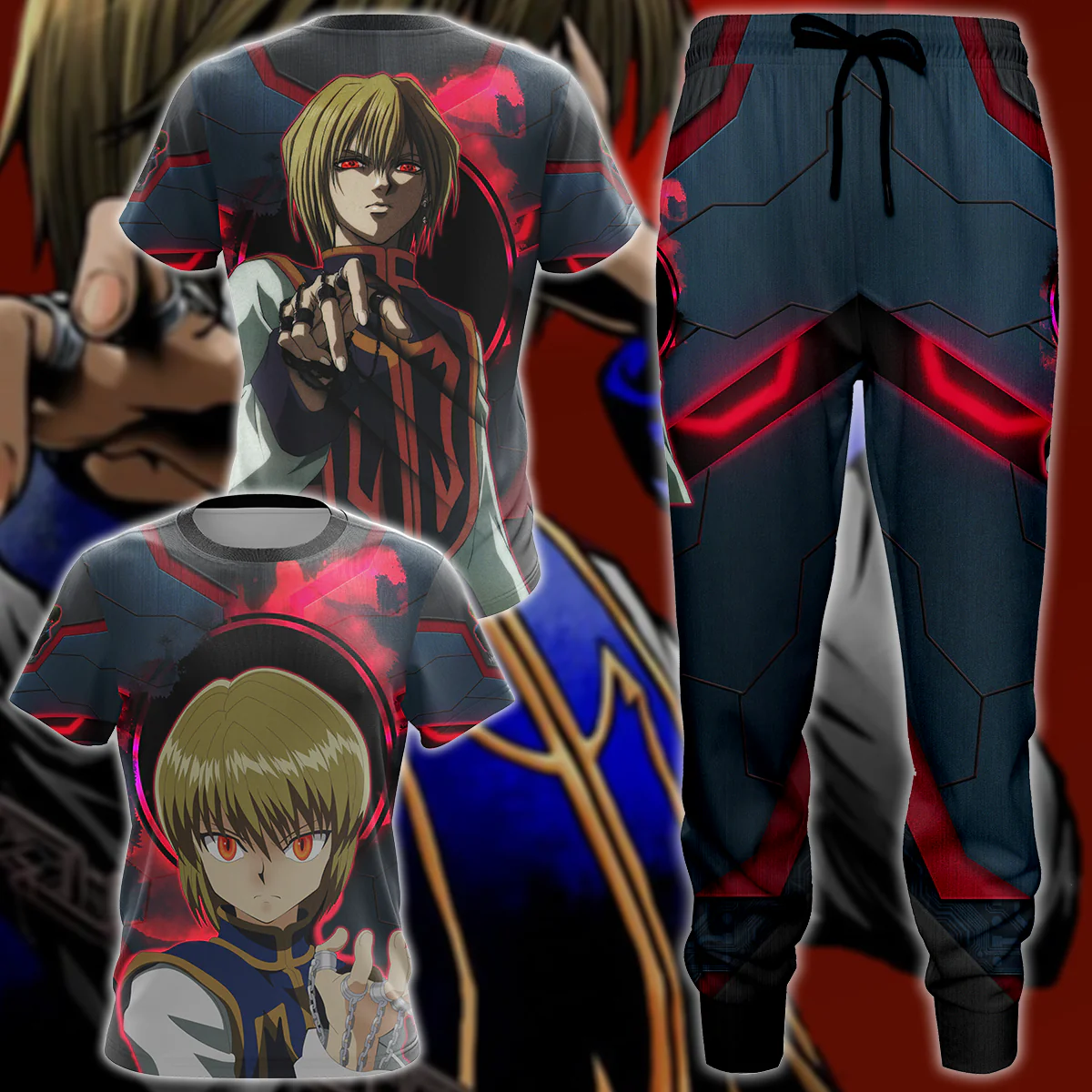Hunter x Hunber Kurapika 3D All Over Print T-shirt Tank Top Zip Hoodie Pullover Hoodie Hawaiian Shirt Beach Shorts Jogger - Image 8