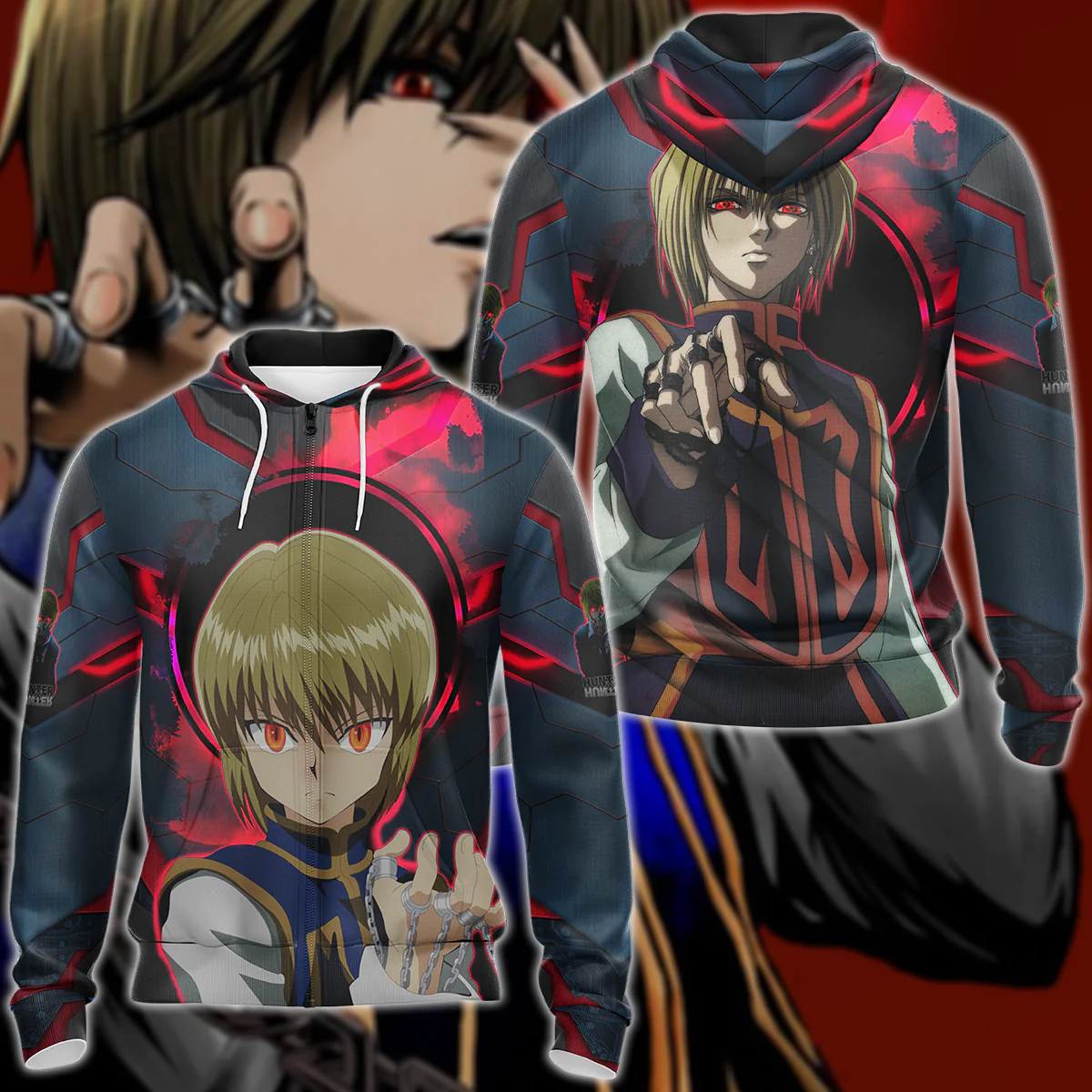 Hunter x Hunber Kurapika 3D All Over Print T-shirt Tank Top Zip Hoodie Pullover Hoodie Hawaiian Shirt Beach Shorts Jogger - Image 9
