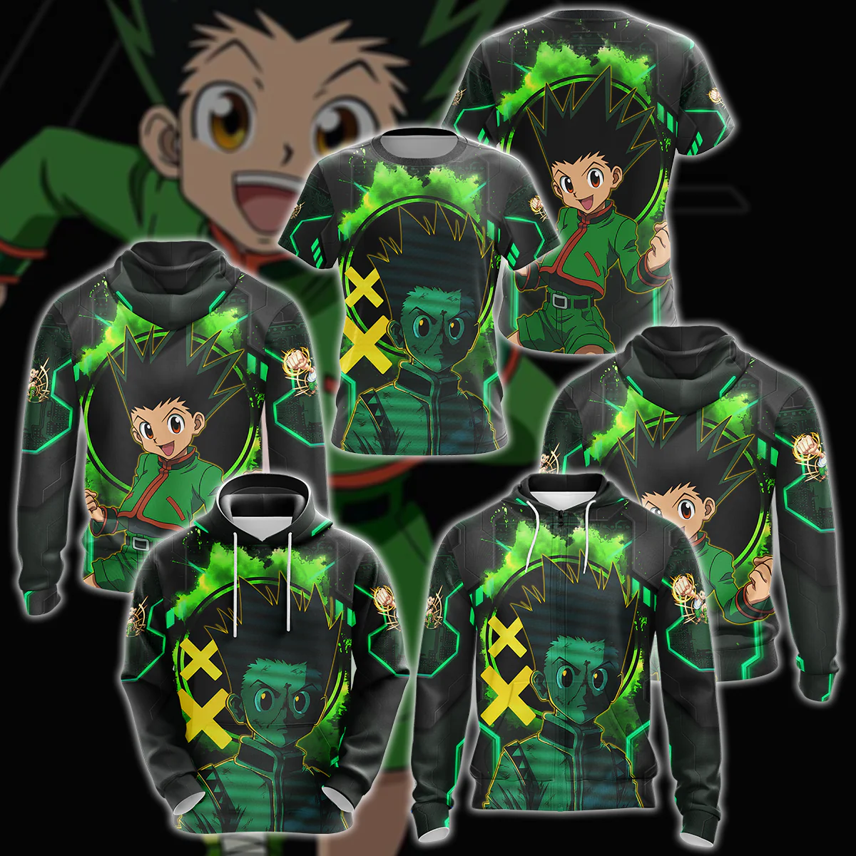 Hunter x Hunter Gon 3D All Over Print T-shirt Tank Top Zip Hoodie Pullover Hoodie Hawaiian Shirt Beach Shorts Jogger - Image 3