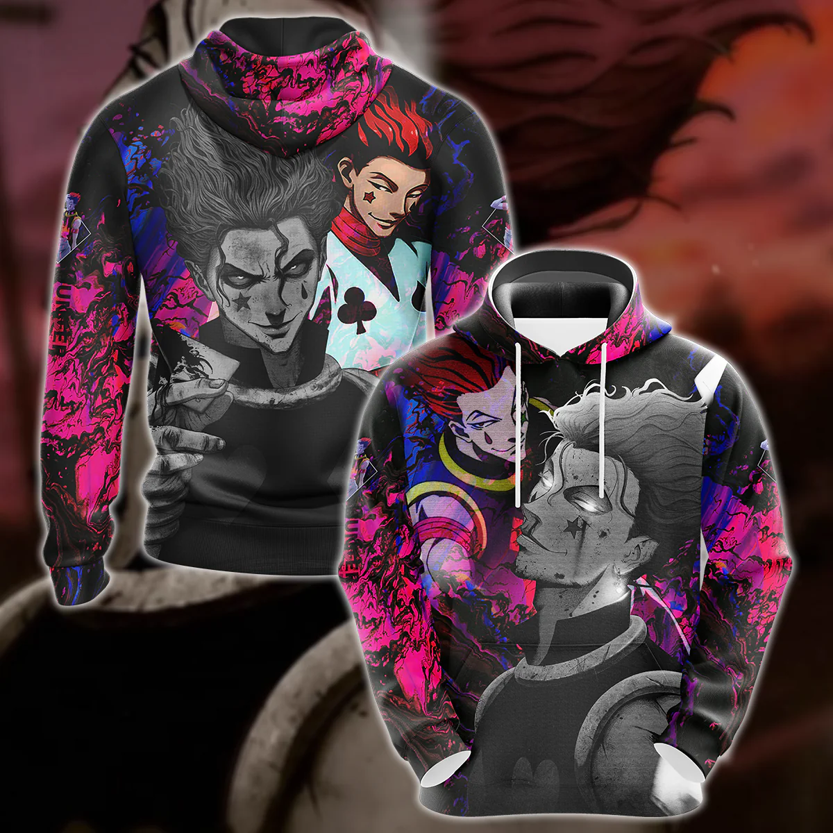 Hunter x Hunter Hisoka 3D All Over Print T-shirt Tank Top Zip Hoodie Pullover Hoodie Hawaiian Shirt Beach Shorts Jogger - Image 7