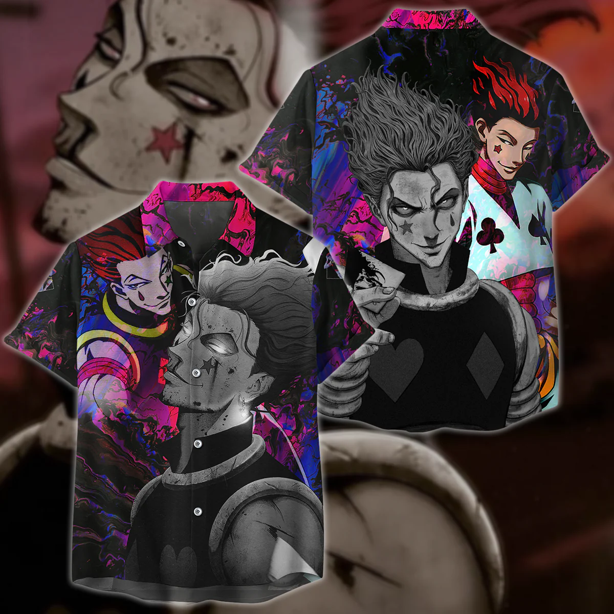 Hunter x Hunter Hisoka 3D All Over Print T-shirt Tank Top Zip Hoodie Pullover Hoodie Hawaiian Shirt Beach Shorts Jogger - Image 8
