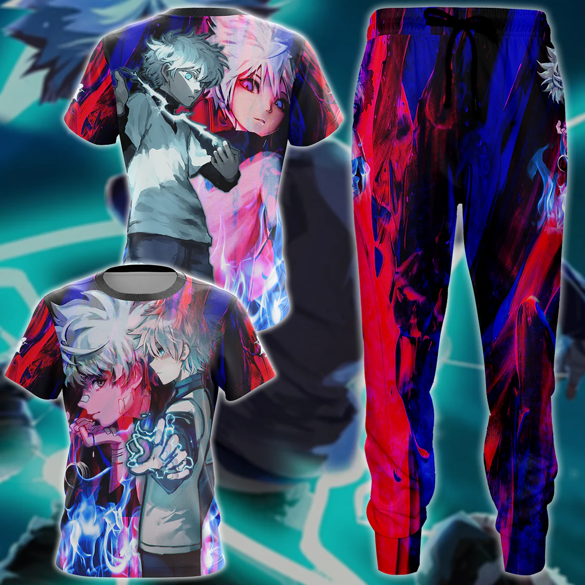 Hunter x Hunter Killua 3D All Over Print T-shirt Tank Top Zip Hoodie Pullover Hoodie Hawaiian Shirt Beach Shorts Jogger - Image 6