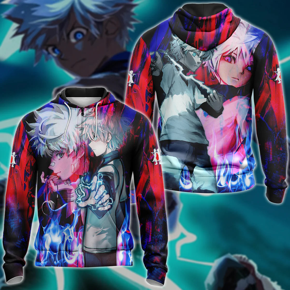 Hunter x Hunter Killua 3D All Over Print T-shirt Tank Top Zip Hoodie Pullover Hoodie Hawaiian Shirt Beach Shorts Jogger - Image 7