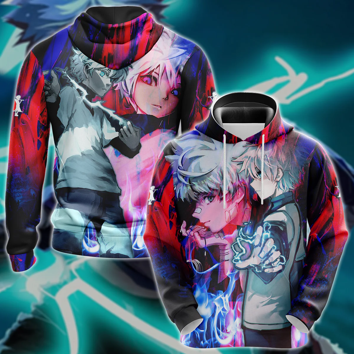 Hunter x Hunter Killua 3D All Over Print T-shirt Tank Top Zip Hoodie Pullover Hoodie Hawaiian Shirt Beach Shorts Jogger - Image 8
