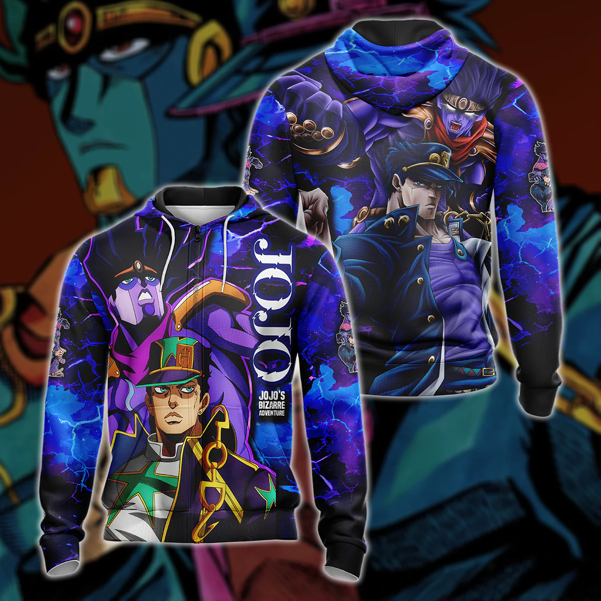 JoJo's Bizarre Adventure 3D All Over Print T-shirt Tank Top Zip Hoodie Pullover Hoodie Hawaiian Shirt Beach Shorts Jogger - Image 3