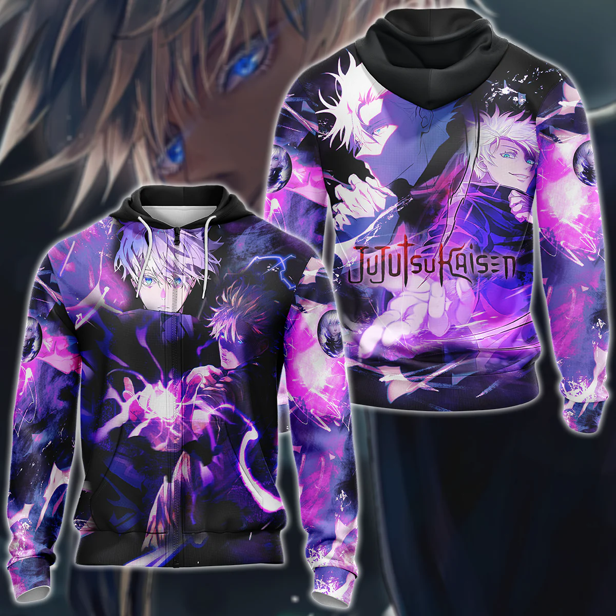 Jujutsu Kaisen Gojo Satoru 3D All Over Print T-shirt Tank Top Zip Hoodie Pullover Hoodie Hawaiian Shirt Beach Shorts Jogger - Image 5