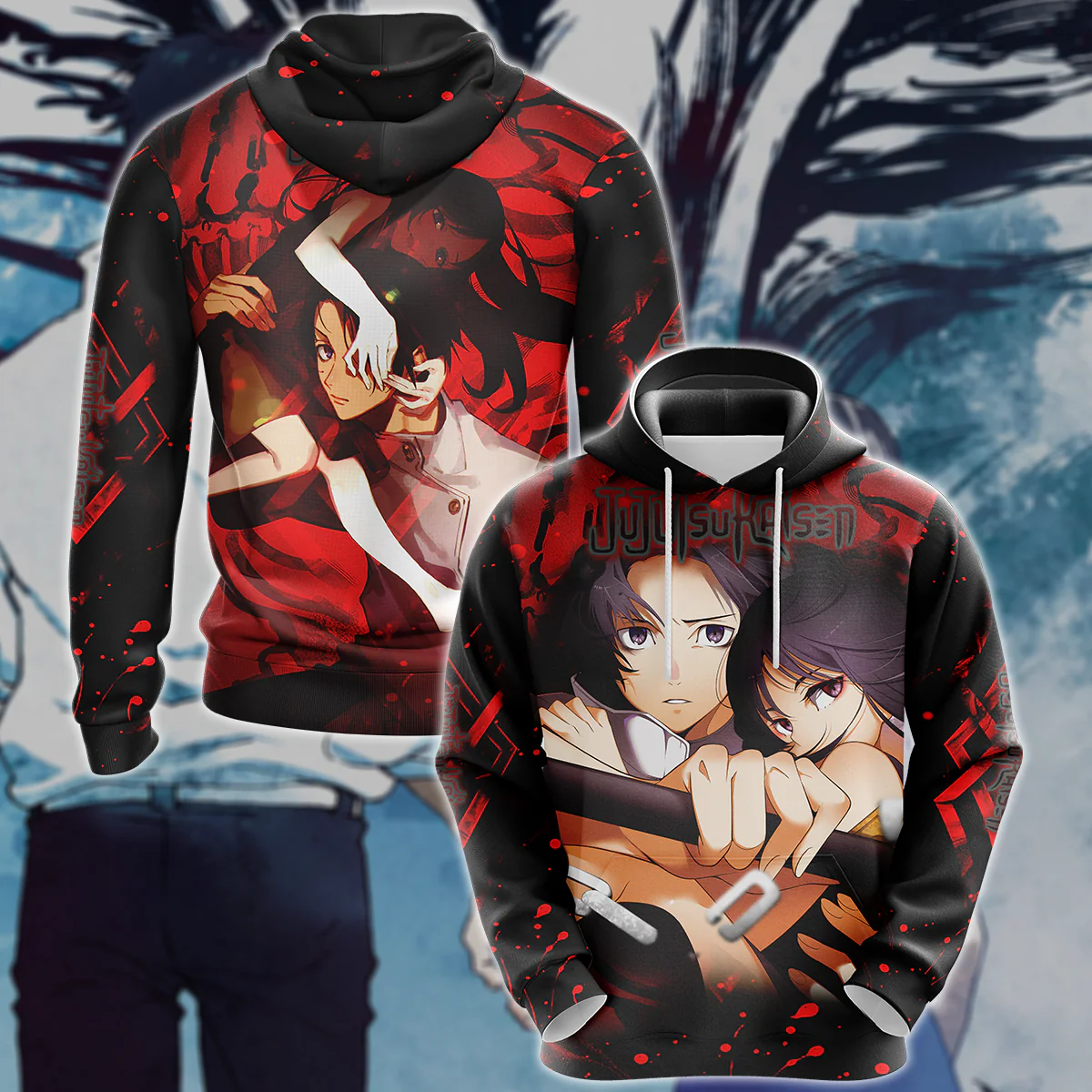 Jujutsu Kaisen Yuta & Rika Human Form 3D All Over Print T-shirt Tank Top Zip Hoodie Pullover Hoodie Hawaiian Shirt Beach Shorts Jogger - Image 6