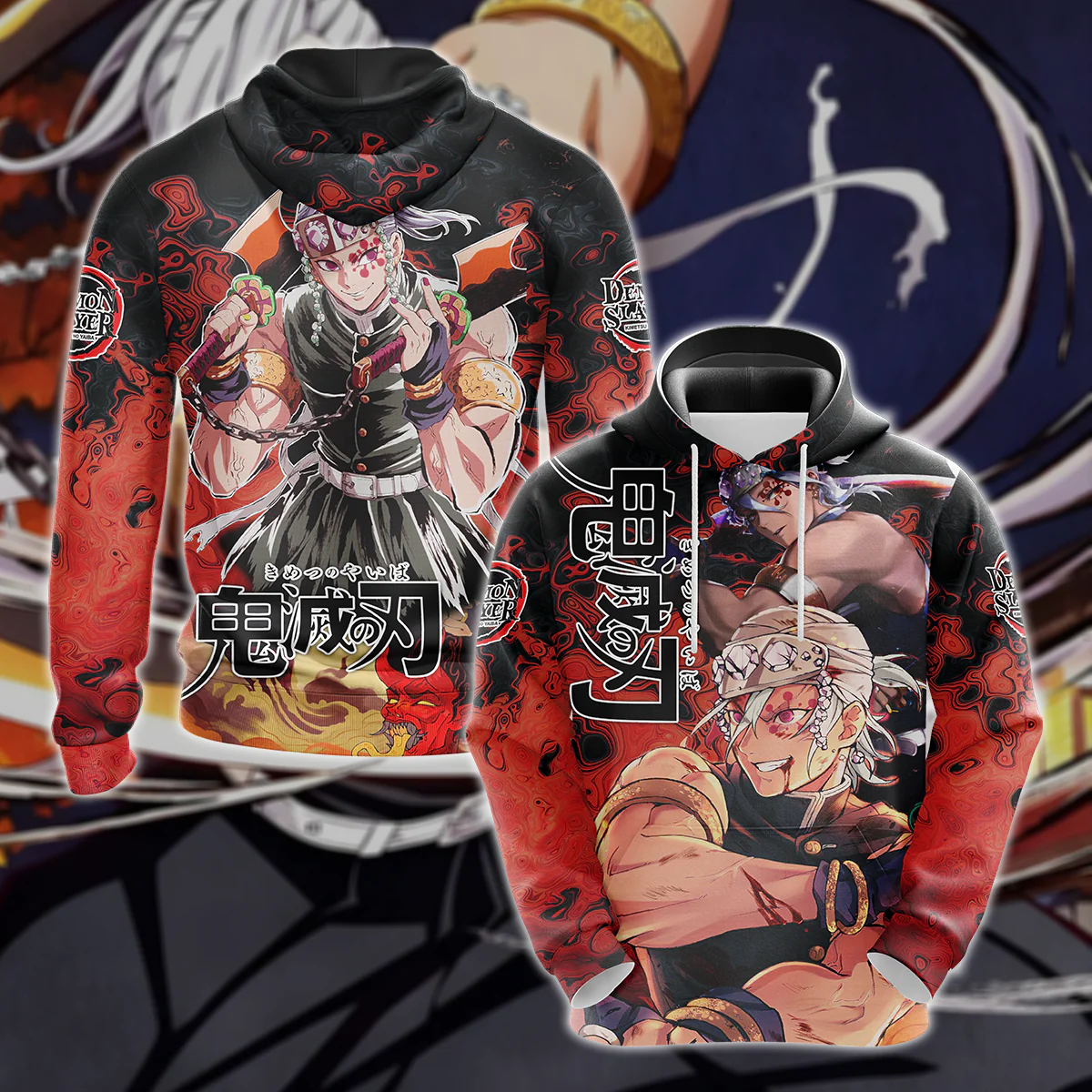 Kimetsu No Yaiba ss2: Yuukaku-hen Uzui Tengen 3D All Over Print T-shirt Tank Top Zip Hoodie Pullover Hoodie Hawaiian Shirt Beach Shorts Jogger - Image 4