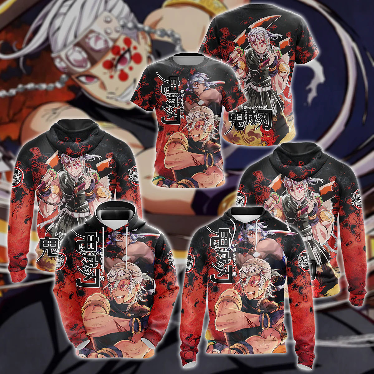 Kimetsu No Yaiba ss2: Yuukaku-hen Uzui Tengen 3D All Over Print T-shirt Tank Top Zip Hoodie Pullover Hoodie Hawaiian Shirt Beach Shorts Jogger - Image 9