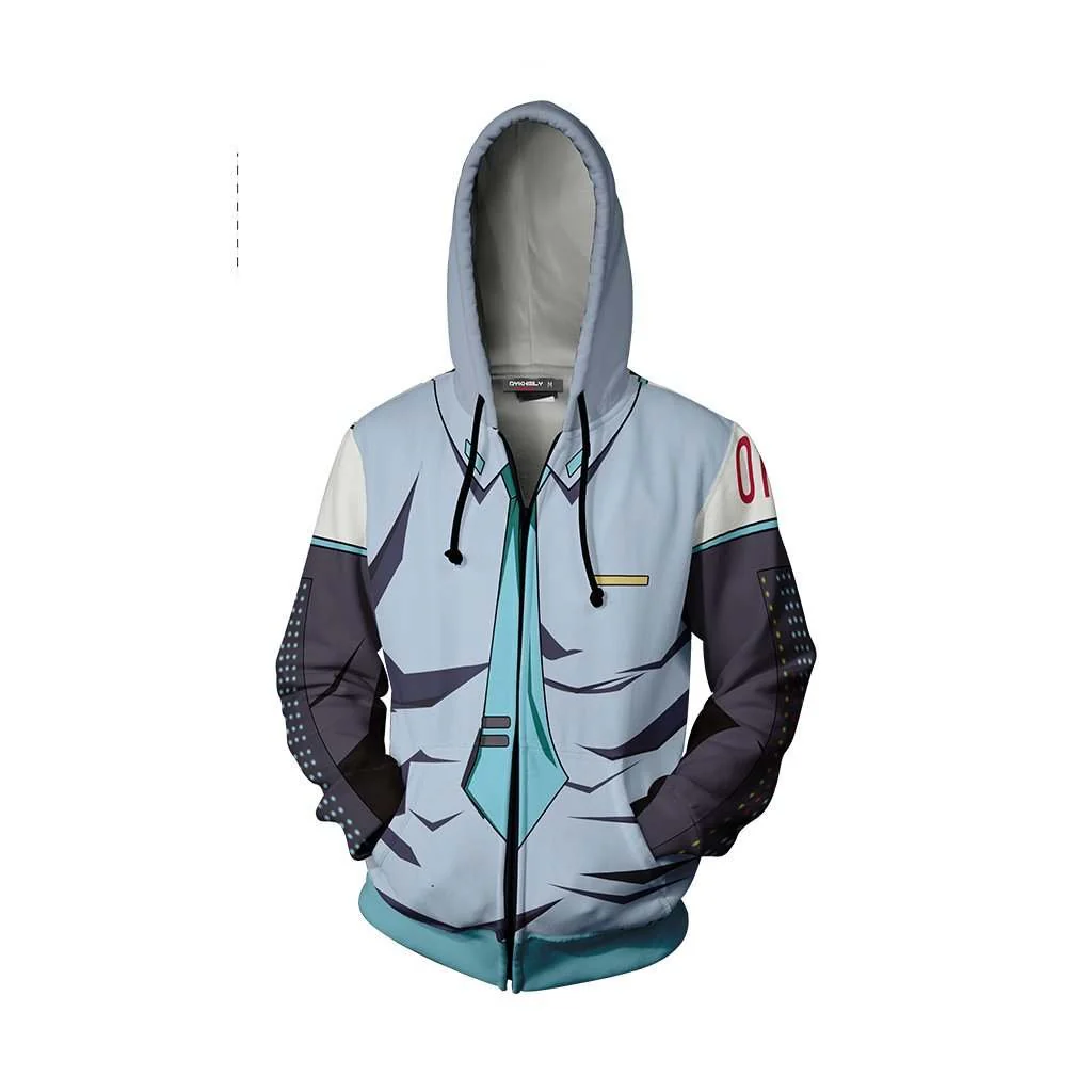 Hatsune Miku Cosplay Zip Up Hoodie Jacket - Image 5