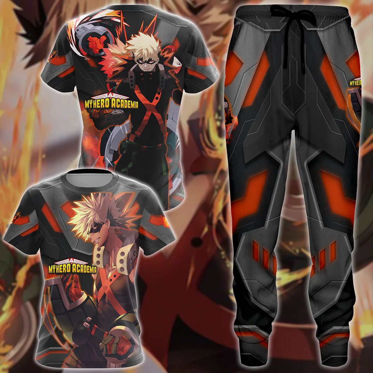 My Hero Academia Bakugou 3D All Over Print T-shirt Tank Top Zip Hoodie Pullover Hoodie Hawaiian Shirt Beach Shorts Jogger - Image 6