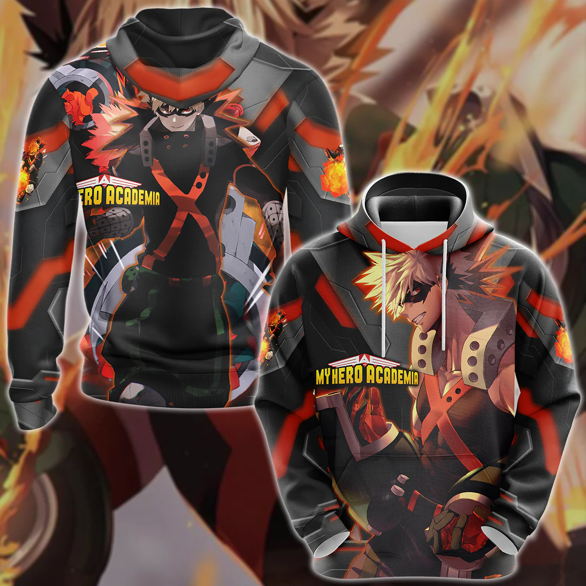 My Hero Academia Bakugou 3D All Over Print T-shirt Tank Top Zip Hoodie Pullover Hoodie Hawaiian Shirt Beach Shorts Jogger - Image 8