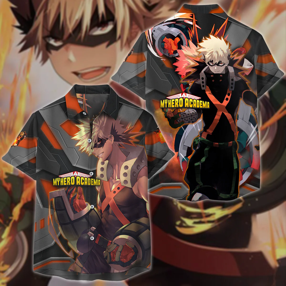My Hero Academia Bakugou 3D All Over Print T-shirt Tank Top Zip Hoodie Pullover Hoodie Hawaiian Shirt Beach Shorts Jogger - Image 9