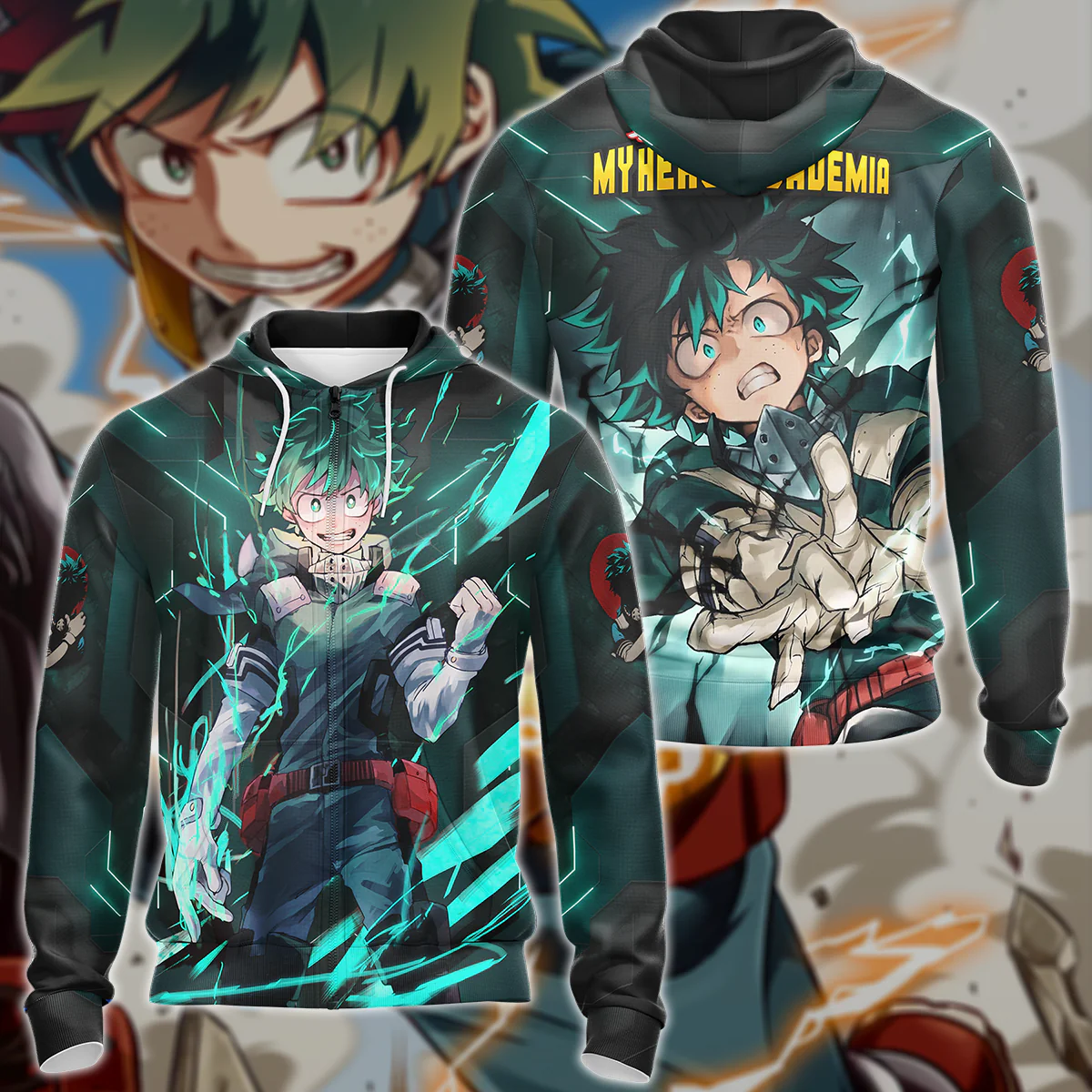 My Hero Academia Deku Midoriya Izuku 3D All Over Print T-shirt Tank Top Zip Hoodie Pullover Hoodie Hawaiian Shirt Beach Shorts Jogger - Image 5