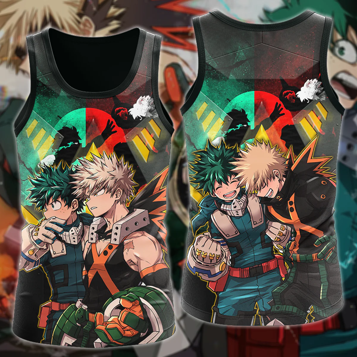 My Hero Academia: Deku x Bakugo 3D All Over Print T-shirt Tank Top Zip Hoodie Pullover Hoodie Hawaiian Shirt Beach Shorts Jogger - Image 8