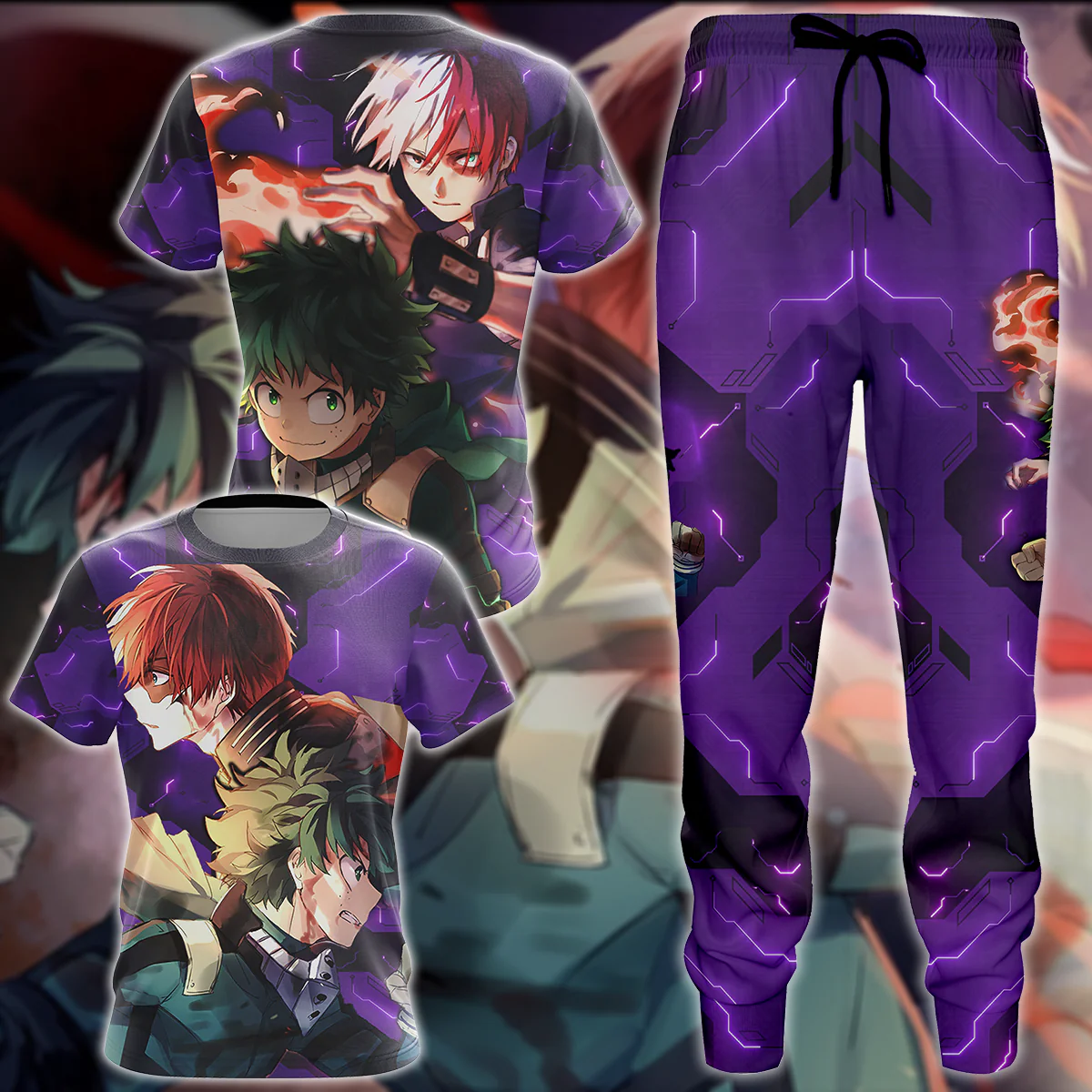 My Hero Academia: Deku x Todoroki 3D All Over Print T-shirt Tank Top Zip Hoodie Pullover Hoodie Hawaiian Shirt Beach Shorts Jogger - Image 9