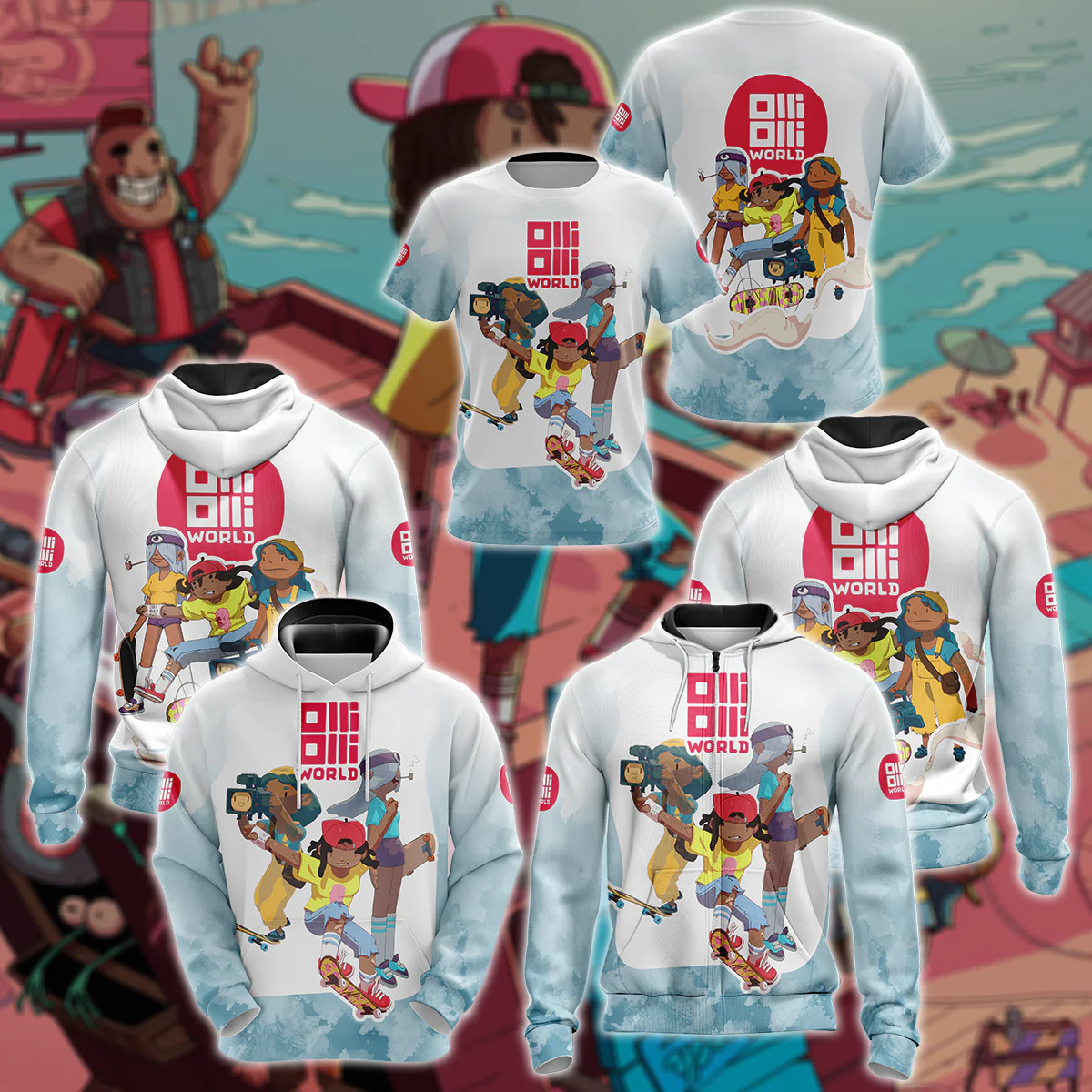 OlliOlli World 3D All Over Print T-shirt Tank Top Zip Hoodie Pullover Hoodie Hawaiian Shirt Beach Shorts Jogger - Image 9