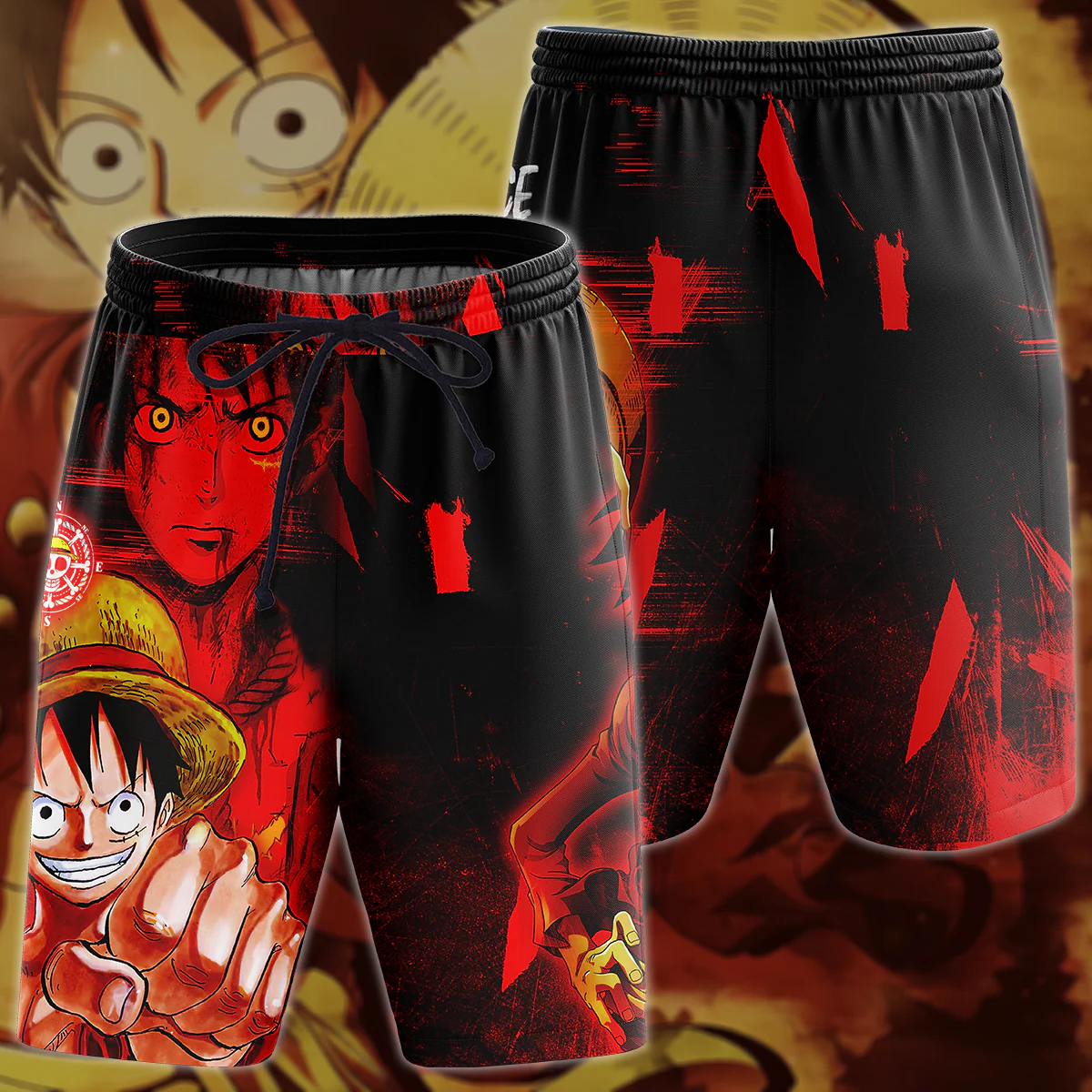 One Piece Monkey D. Luffy 3D All Over Print T-shirt Tank Top Zip Hoodie Pullover Hoodie Hawaiian Shirt Beach Shorts Jogger - Image 3