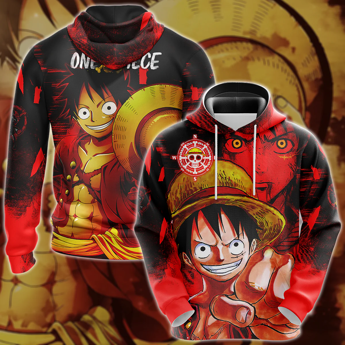 One Piece Monkey D. Luffy 3D All Over Print T-shirt Tank Top Zip Hoodie Pullover Hoodie Hawaiian Shirt Beach Shorts Jogger - Image 8