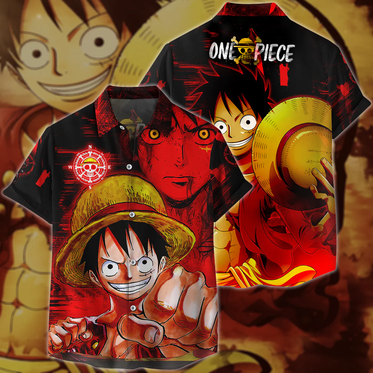 One Piece Monkey D. Luffy 3D All Over Print T-shirt Tank Top Zip Hoodie Pullover Hoodie Hawaiian Shirt Beach Shorts Jogger - Image 9
