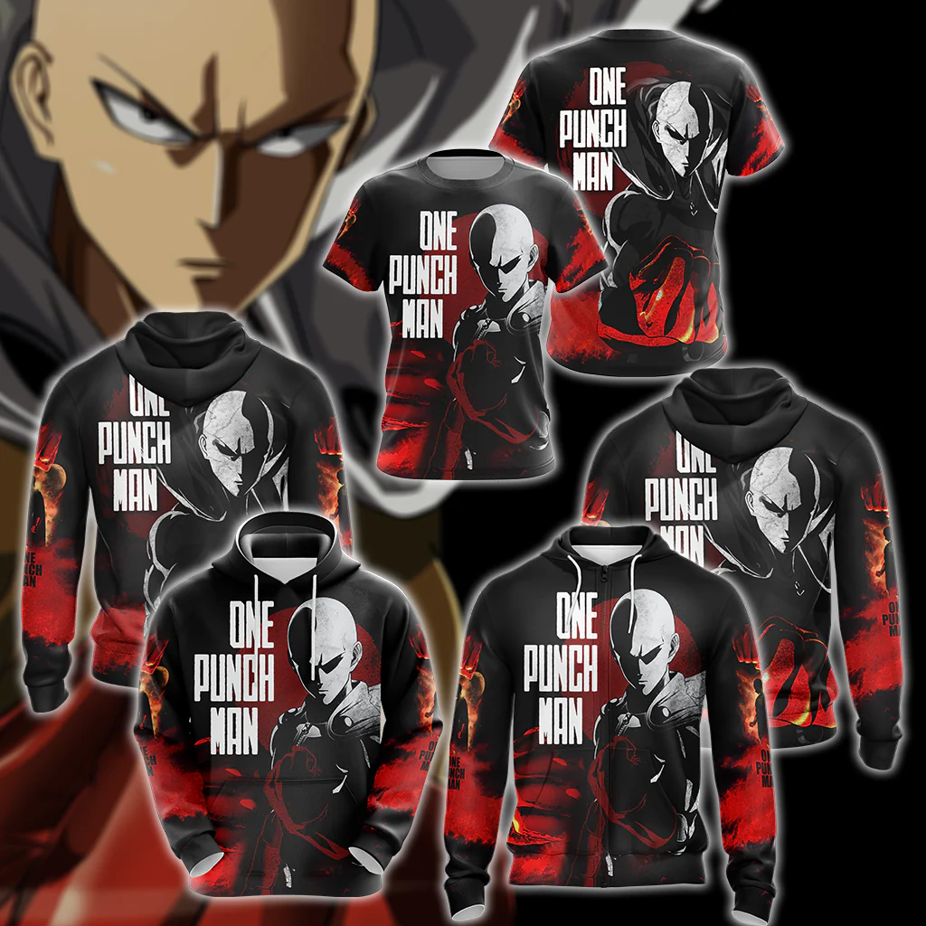 One Punch Man 3D All Over Print T-shirt Tank Top Zip Hoodie Pullover Hoodie Hawaiian Shirt Beach Shorts Jogger - Image 9