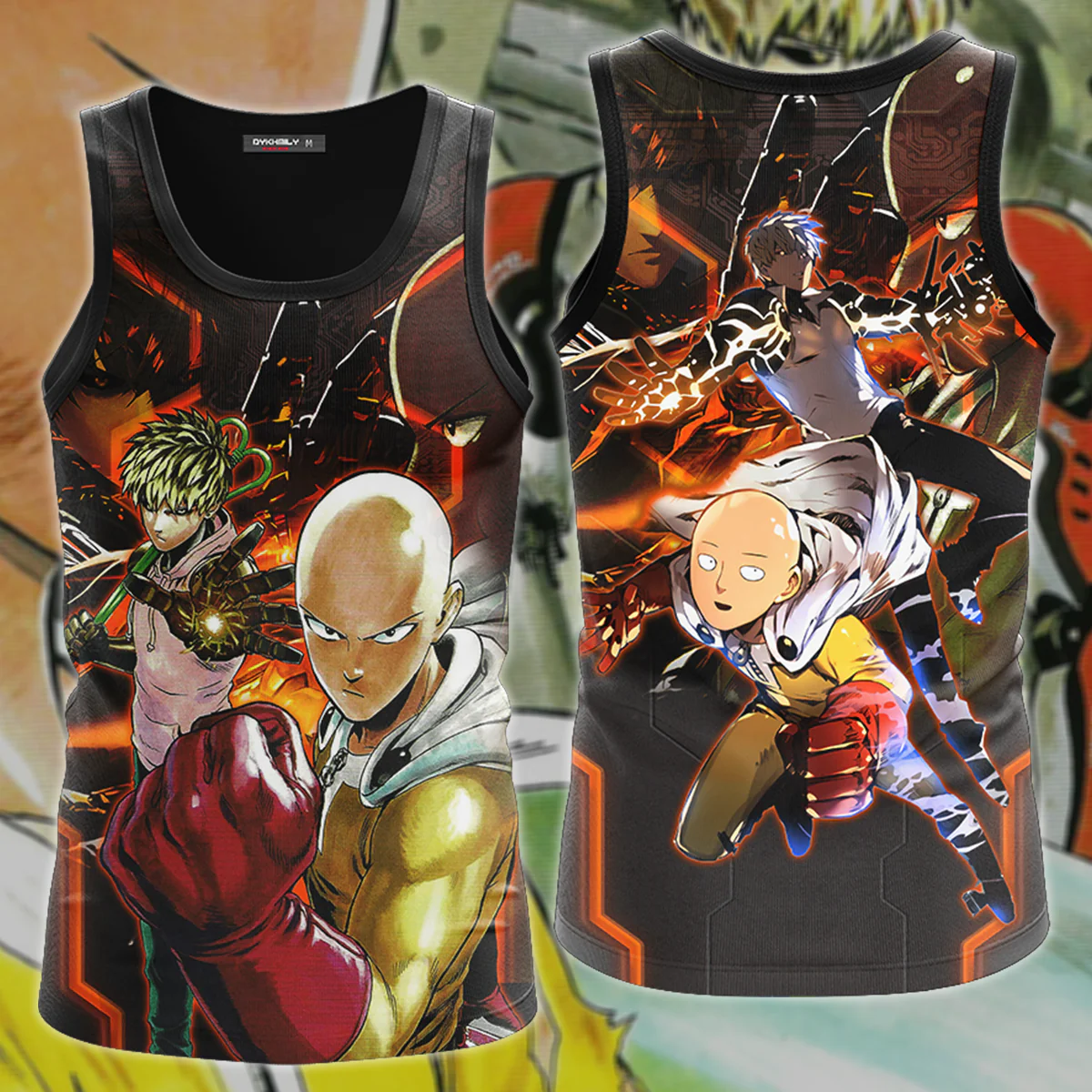 One Punch Man Saitama & Genos 3D All Over Print T-shirt Tank Top Zip Hoodie Pullover Hoodie Hawaiian Shirt Beach Shorts Jogger - Image 9