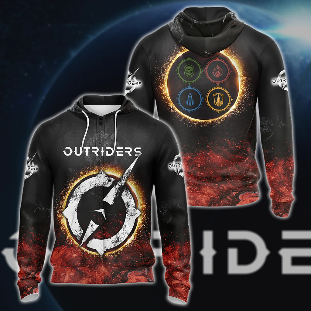 Outriders 3D All Over Print T-shirt Tank Top Zip Hoodie Pullover Hoodie Hawaiian Shirt Beach Shorts Jogger - Image 3